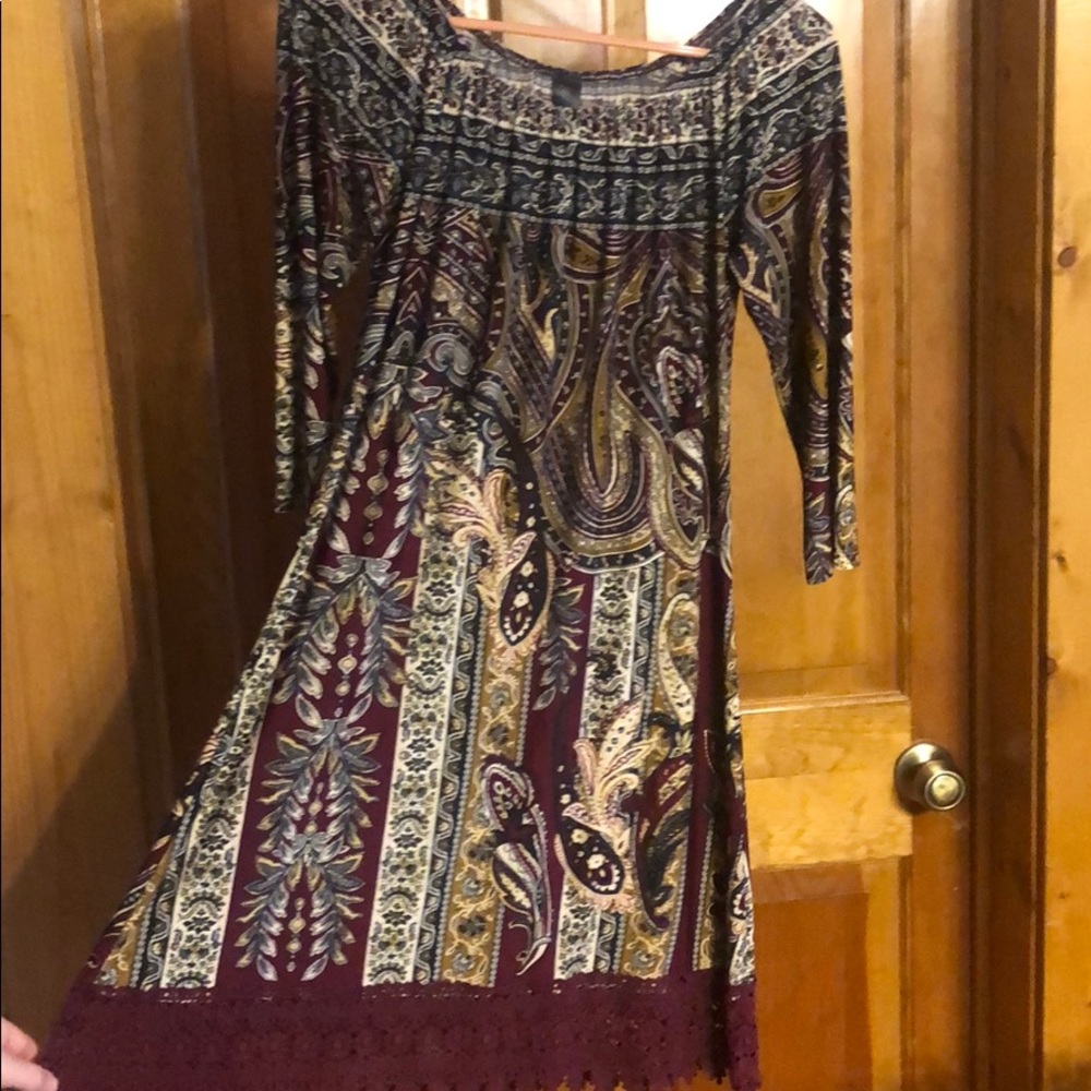 Burgundy Paisley dress!!